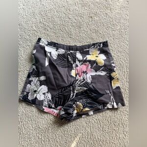 Urban outfitters Kimchi Blue Floral High Waist Shorts - Gray, Yellow, Pink